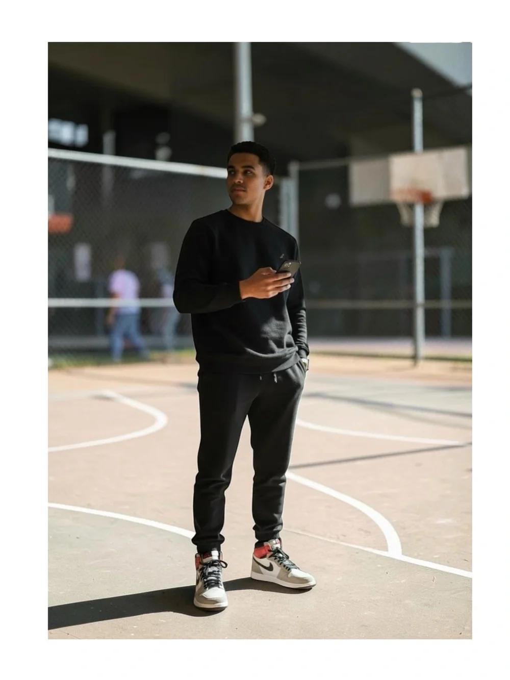 Nike ✔︎ Air Jordan 1 Retro Hi Top Basketball Shoes ✔︎ Light Smoke Grey ✔︎ 40.5